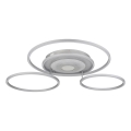Globo - Димируема таванна LED лампа LED/60W/230V 2700-6500K 80,8x99,2 cm сребрист + дистанционно управление