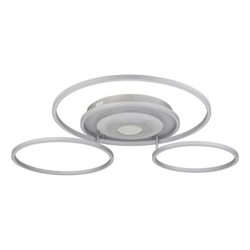 Globo - Димируема таванна LED лампа LED/60W/230V 2700-6500K 80,8x99,2 cm сребрист + дистанционно управление