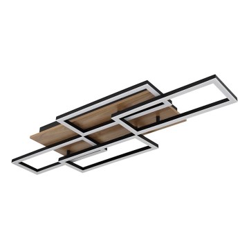 Globo - Димируемо LED таванно осветително тяло LED/40W/230V 2700-6500K 32,5x87,5 cm кафяво/черно + дистанционно управление