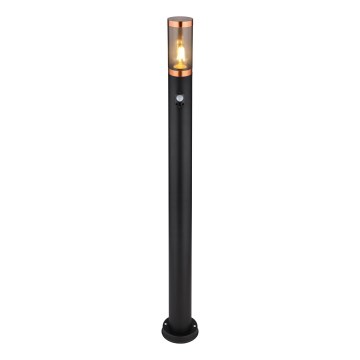 Globo - Екстериорна лампа със сензор 1xE27/15W/230V IP44 110 см черен/меден