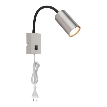 Globo - Гъвкав аплик 1xGU10/25W/230V черен/матов хром