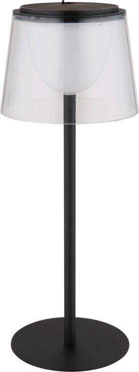 Globo - LED Димируем докосване екстериорен настолна лампа LED/1,8W/5V IP44 1800 mAh черен/прозрачен