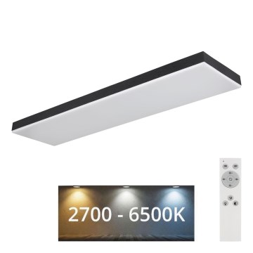 Globo - LED Димируем плафон LED/24W/230V 2700-6500K черен + дистанционно управление