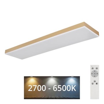 Globo - LED Димируем плафон LED/24W/230V 2700-6500K златист + дистанционно управление
