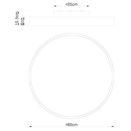 Globo - LED Димируем плафон LED/48W/230V 3000-6000K + дистанционно управление