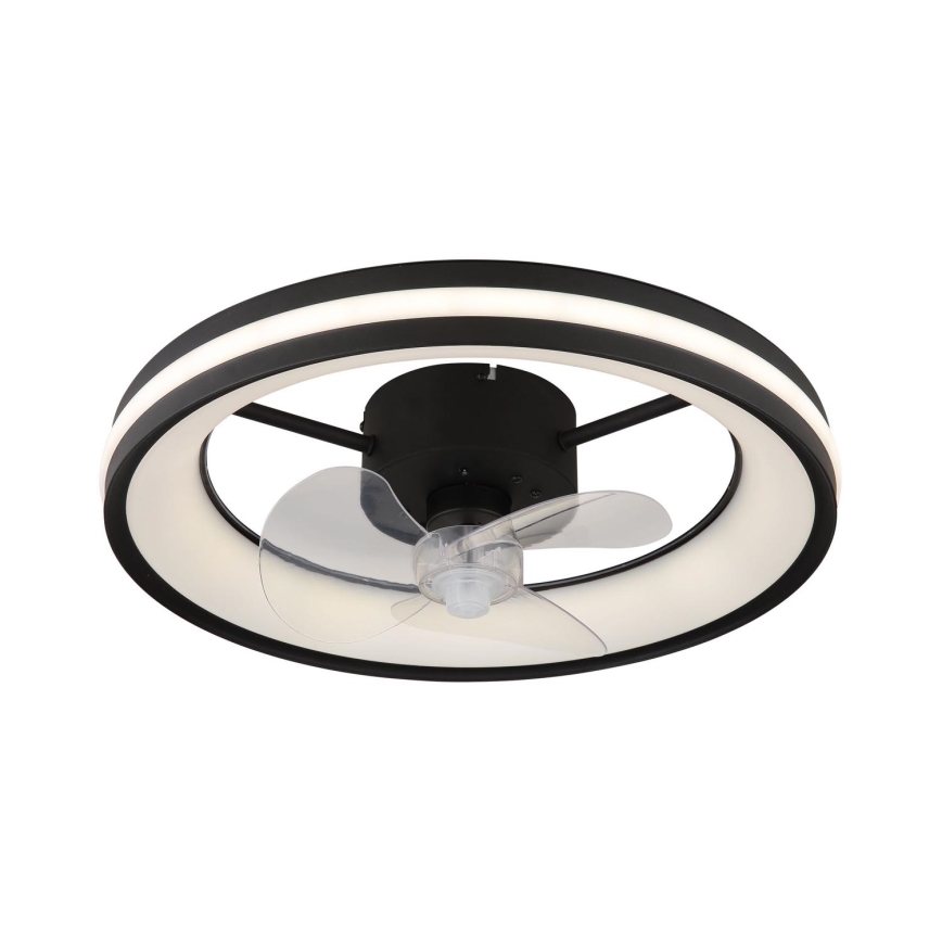 Globo - LED Димируем плафон с вентилатор LED/30W/230V 2700-6500K черен + дистанционно управление