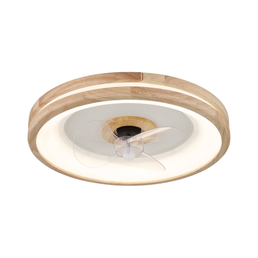 Globo - LED Димируем плафон с вентилатор LED/30W/230V 2700-6500K кафяв + дистанционно управление