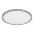 Globo - LED Димируем плафон за баня LED/24W/230V Ø 42 см IP44 матов хром