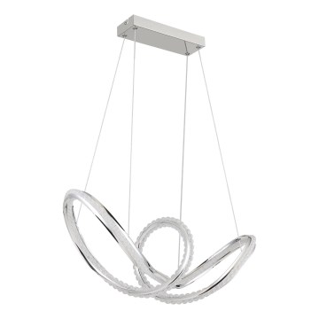 Globo - LED димируем полилей на кабел LED/45W/230V 2700-6000K лъскав хром + дистанционно управление