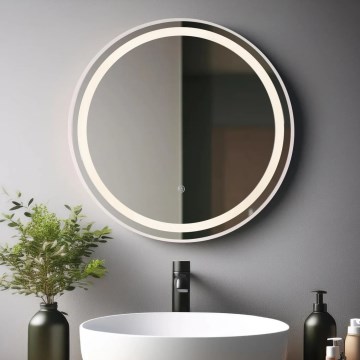 Globo - LED Димируем стена огледало с подсветка LED/10W/230V 2700/4000/6500K Ø 50 см