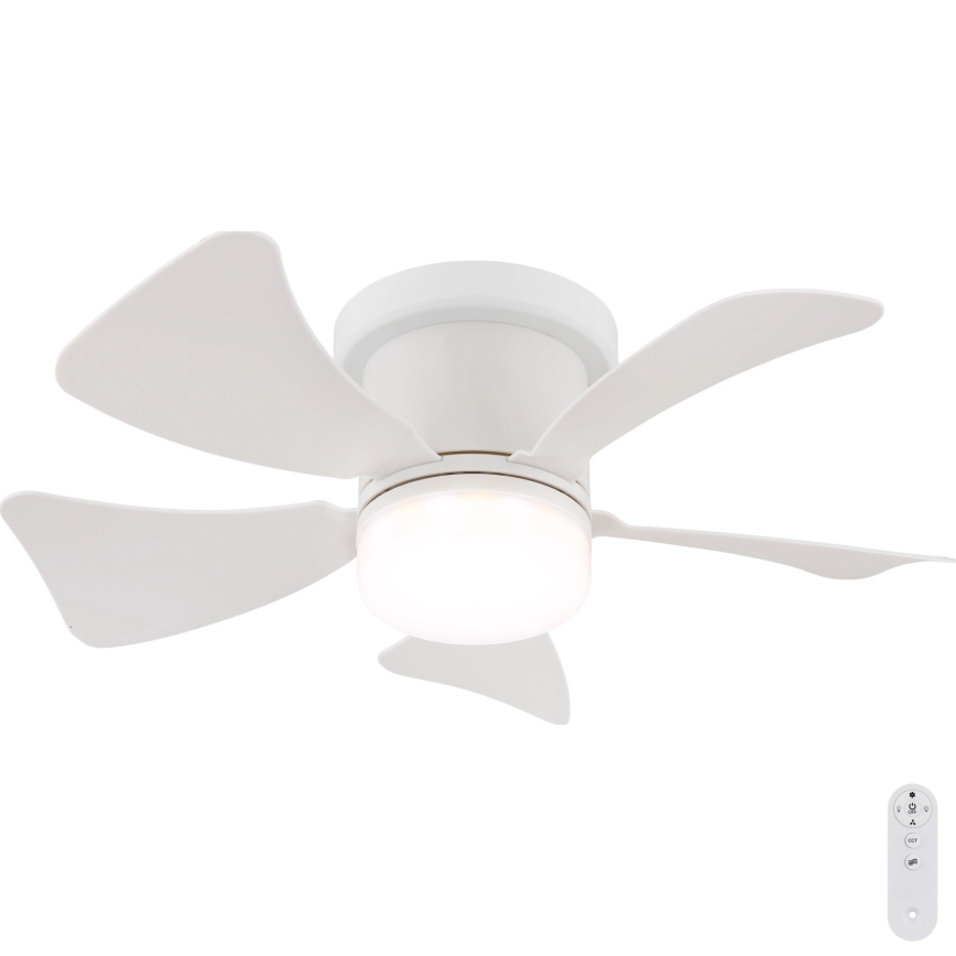 Globo - LED Димируем таванен вентилатор LED/10W/230V 3000-6500K бял + дистанционно управление