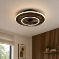Globo - LED димируем таванен вентилатор LED/36W/230V 2700-6000K черен + дистанционно управление