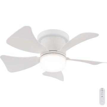 Globo - LED Димируем вентилатор за таван LED/10W/230V 3000-6500K бяло + дистанционно управление