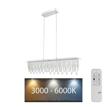 Globo - LED Димируем кристален полилей на връв LED/24W/230V 3000-6000K + дистанционно управление