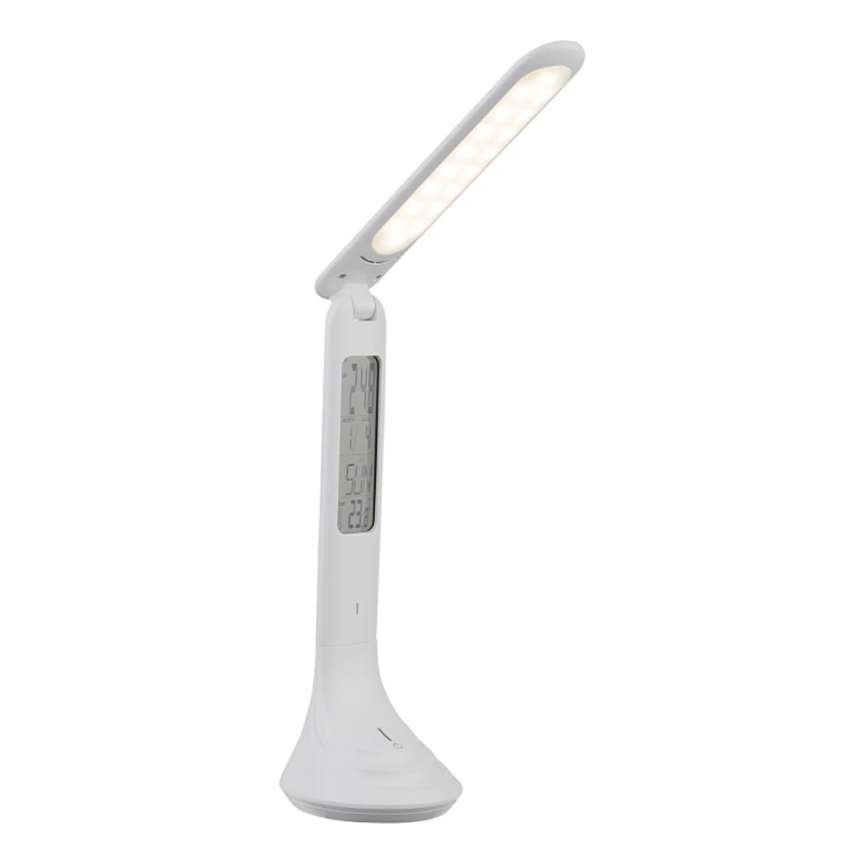 Globo - LED Димируема акумулаторна настолна лампа с дисплей LED/4W/230V 2200 mAh бял