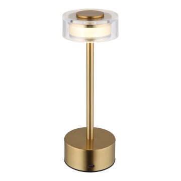 Globo - LED Димируема акумулаторна настолна сензорна лампа LED/2,5W/3,7V 2700/4000/6500K 1800mAh месинг