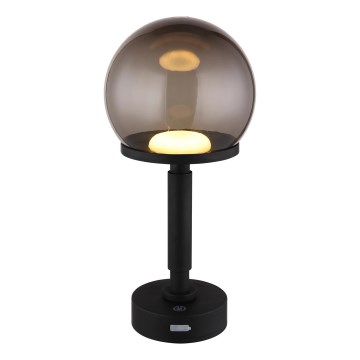 Globo - LED Димируема акумулаторна настолна сензорна лампа LED/2,5W/5V 1800mAh 2700/4000/6500K черен