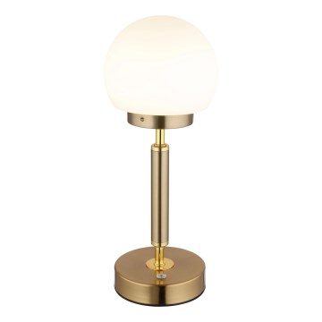 Globo - LED Димируема акумулаторна настолна сензорна лампа LED/2,5W/5V 1800mAh 2700/4000/6500K месинг