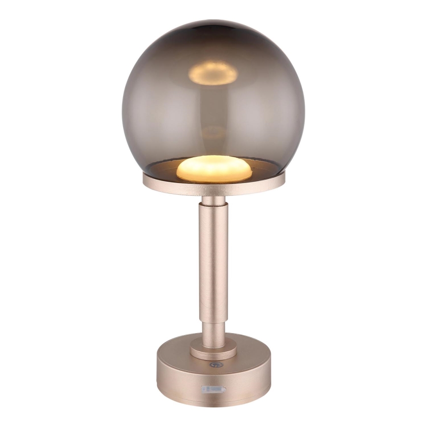 Globo - LED Димируема акумулаторна настолна сензорна лампа LED/2,5W/5V 1800mAh 2700/4000/6500K розовозлатист