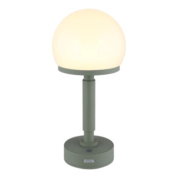 Globo - LED Димируема акумулаторна настолна сензорна лампа LED/2,5W/5V 1800mAh 2800K зелен