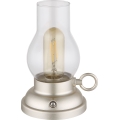 Globo - LED Димируема акумулаторна настолна touch лампа LED/1W/3,7V 1200 mAh матов хром