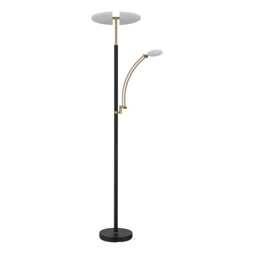 Globo - LED димируема подова лампа LED/40W/230V + LED/5,5W 2700/4000/6000K черна