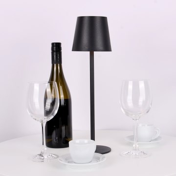 Globo - LED Димируема сензорна екстериорна лампа LED/3W/3,7V IP44 1800mAh + USB черен