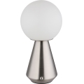 Globo - LED Димируема сензорна екстериорна настолна лампа LED/1,5W/5V 3000/4500/6500K 1800 mAh IP41 матов хром