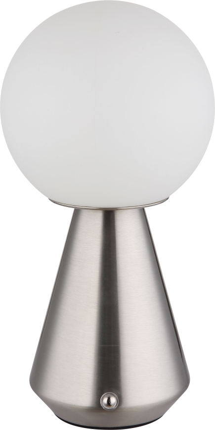 Globo - LED Димируема сензорна екстериорна настолна лампа LED/1,5W/5V 3000/4500/6500K 1800 mAh IP41 матов хром