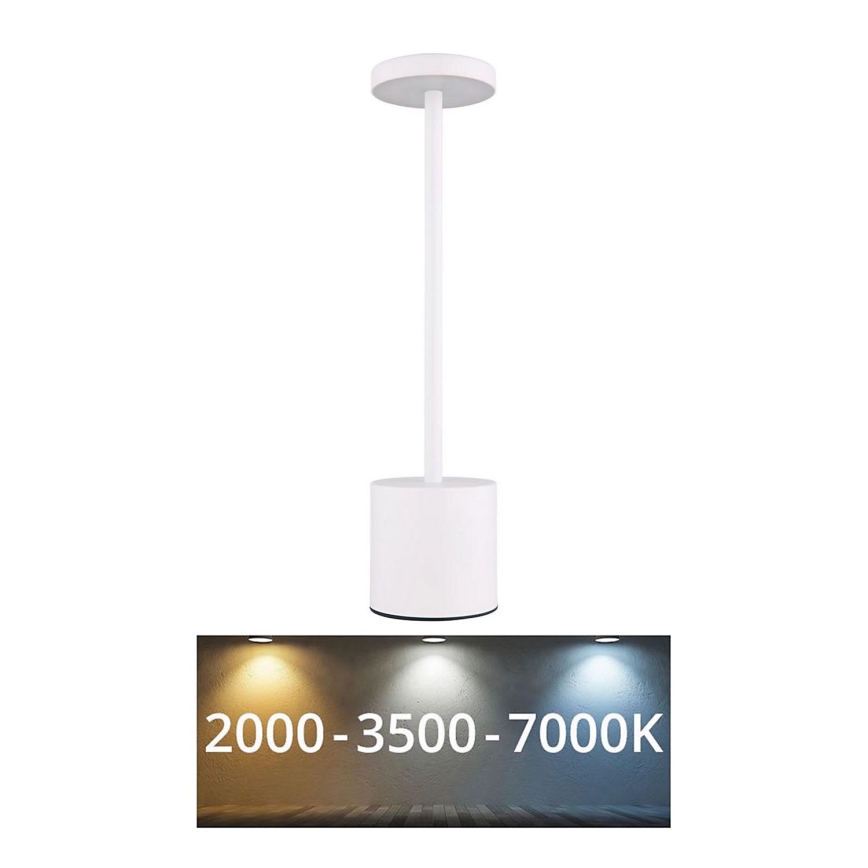 Globo - LED Димируема сензорна настолна лампа LED/1,2W/3,7V 2000K/3500K/7000K 1200 mAh USB бял