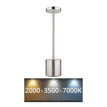 Globo - LED Димируема сензорна настолна лампа LED/1,2W/3,7V 2000K/3500K/7000K 1200 mAh USB матов хром