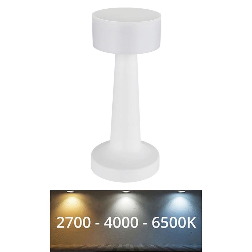 Globo - LED Димируема сензорна настолна лампа LED/1W/3,7V 2700K/4000K/6500K 800 mAh USB бял