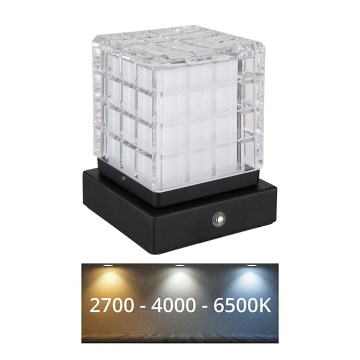 Globo - LED Димируема сензорна настолна лампа LED/2,5W/3,7V 2700K/4000K/6500K 1800 mAh USB черен