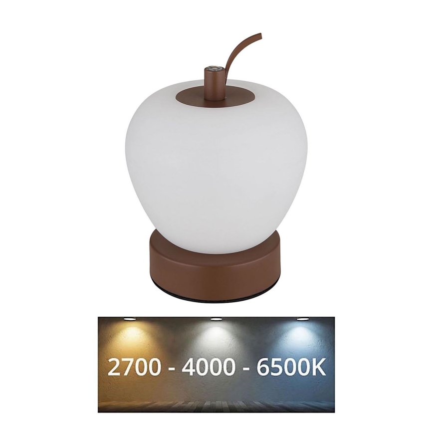 Globo - LED Димируема сензорна настолна лампа LED/2W/3,7V 2700K/4000K/6500K 1200 mAh USB кафяв