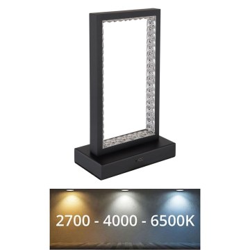 Globo - LED Димируема сензорна настолна лампа LED/3W/3,7V 2700K/4000K/6500K 1800 mAh USB черен