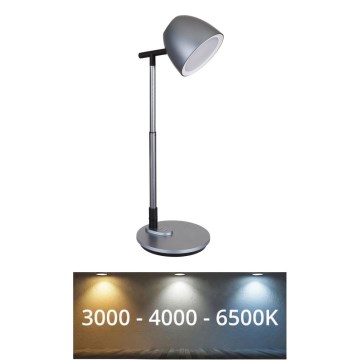 Globo - LED Димируема сензорна настолна лампа LED/7,5W/230V 3000K/4000K/6500K сив