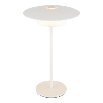 Globo - LED Екстериорна акумулаторна сензорна настолна лампа LED/3W/3,7V 1800/2700/3000K IP44 1800 mAh бял