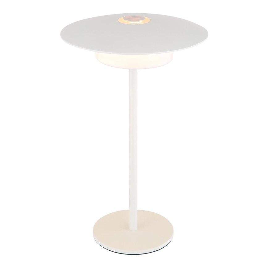 Globo - LED Екстериорна акумулаторна сензорна настолна лампа LED/3W/3,7V 1800/2700/3000K IP44 1800 mAh бял