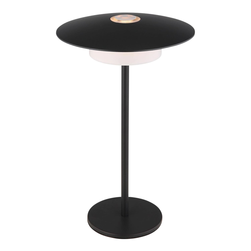 Globo - LED Екстериорна акумулаторна сензорна настолна лампа LED/3W/3,7V 1800/2700/3000K IP44 1800 mAh черен
