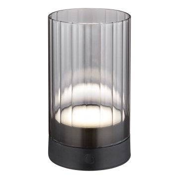 Globo - LED Екстериорна димируема акумулаторна сензорна настолна лампа LED/2W/3,7V 2700/4000/6500K 1200mAh IP44 сив