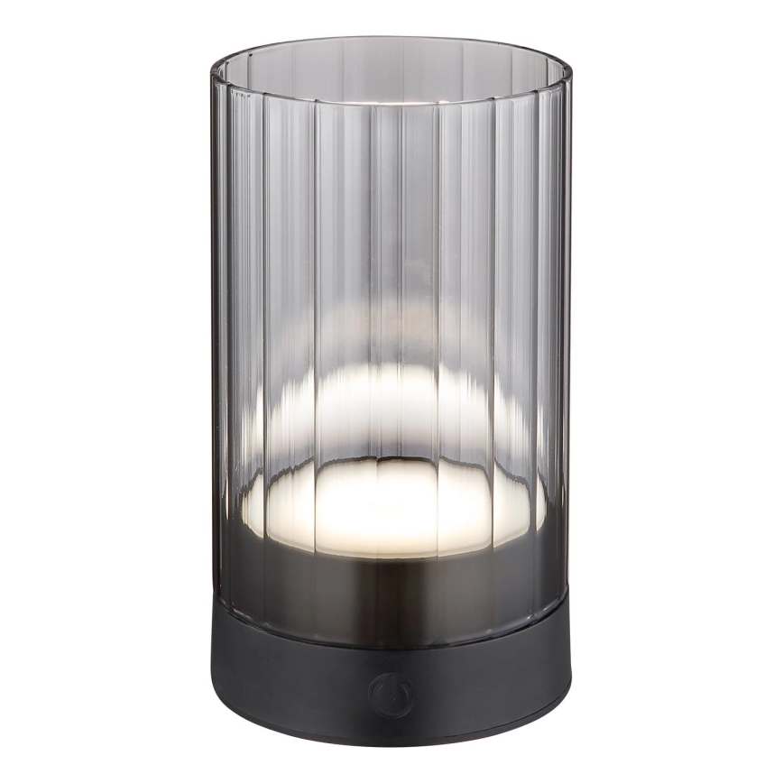 Globo - LED Екстериорна димируема акумулаторна сензорна настолна лампа LED/2W/3,7V 2700/4000/6500K 1200mAh IP44 сив