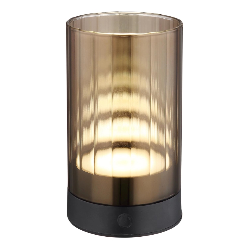 Globo - LED Екстериорна димируема акумулаторна сензорна настолна лампа LED/2W/3,7V 2700/4000/6500K 1200mAh IP44 кафяв