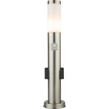 Globo - LED Екстериорна лампа със сензор и 2 zásuvkami LED/9W/230V IP44