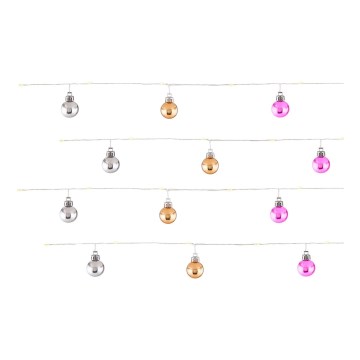 Globo - LED гирлянд 20xLED/2xAA 2,2m топло бяло