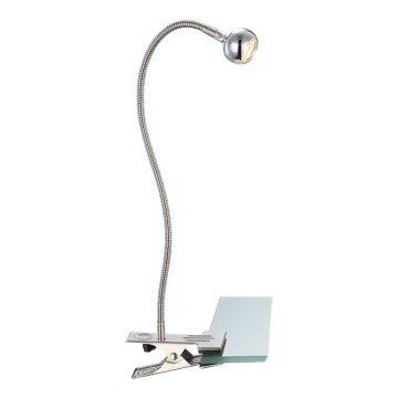 Globo - LED гъвкава лампа с клипс LED/3W/230V мат хром