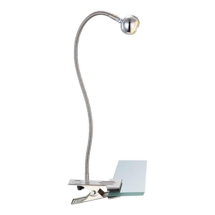 Globo - LED гъвкава лампа с клипс LED/3W/230V мат хром