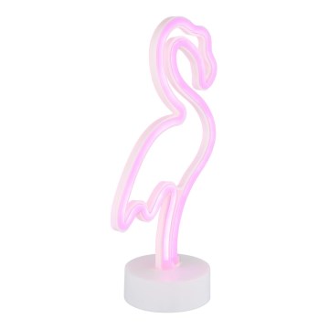 Globo - LED Неон маса декорация LED/2W/3xAA фламинго