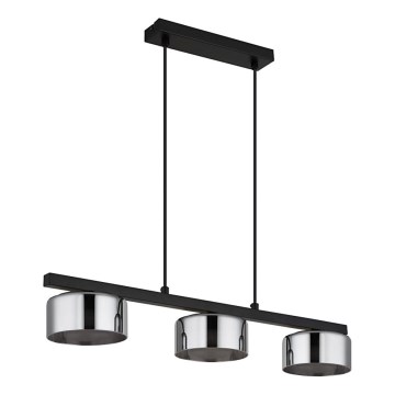 Globo - LED Пендел 3xGX53/6W/230V опушен/черен