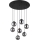 Globo - LED Пендел 7xG9/3,5W/230V опушен/черен
