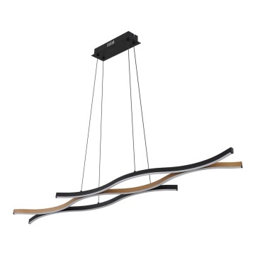 Globo - LED Пендел LED/35W/230V черен/кафяв